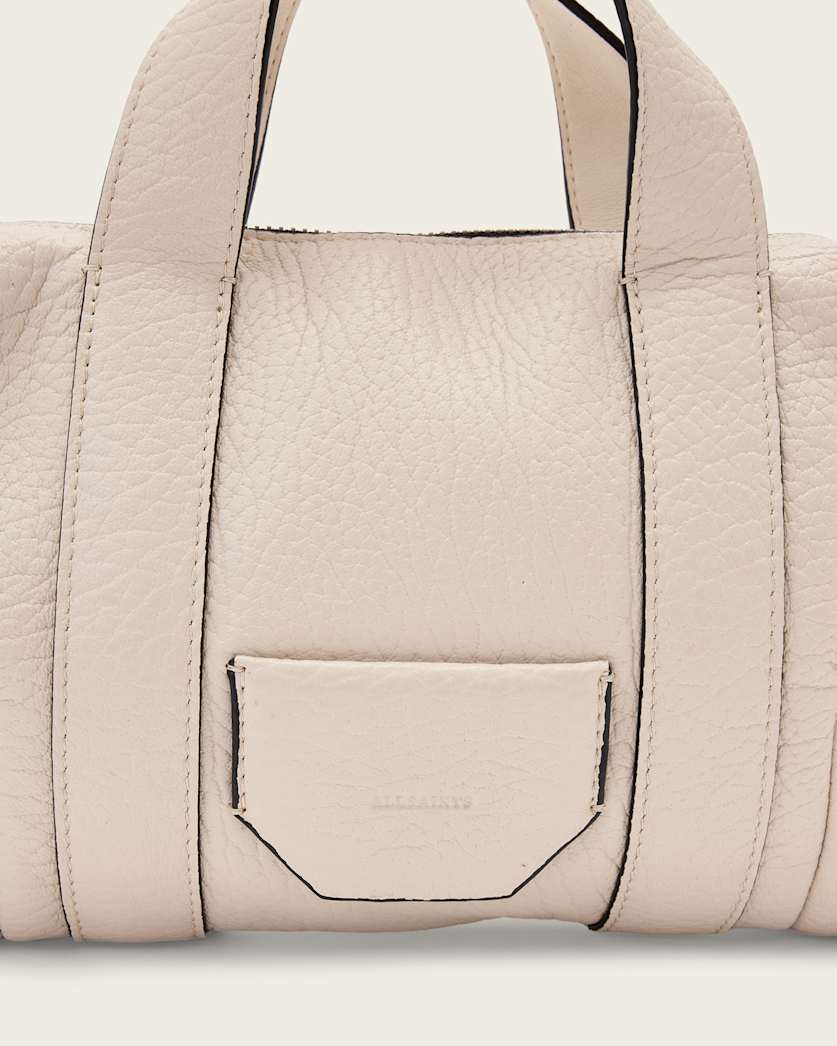 Ares Compact Leather Crossbody Bag SAHARA WHITE | ALLSAINTS Canada